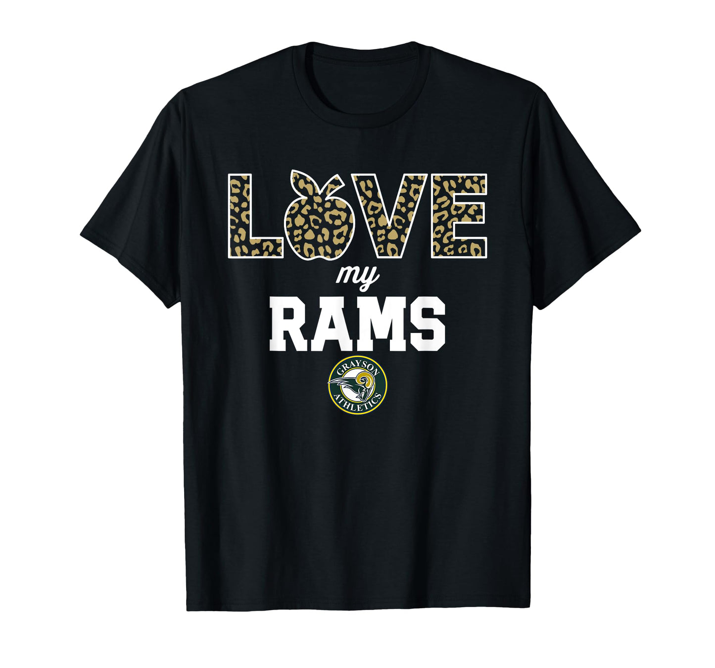 Grayson Rams Logo Love My Team HS T-Shirt