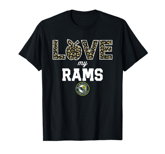 Grayson Rams Logo Love My Team HS T-Shirt