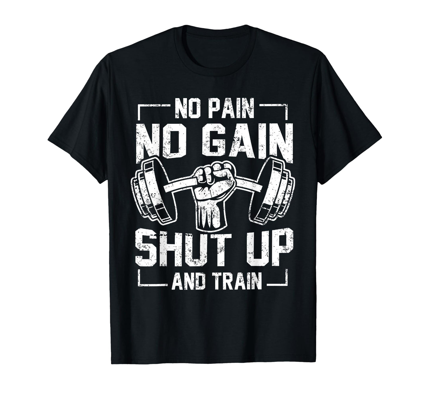 No Pain No Gain Funny Gym Workout Fitness Coach Trainer T-Shirt