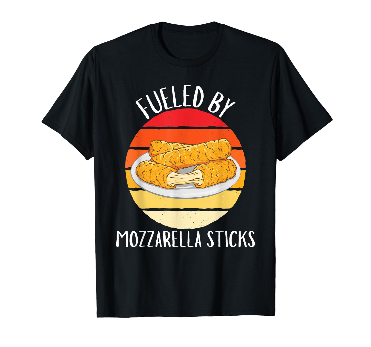 Vintage Fueled By Mozzarella Sticks Food Lover T-Shirt