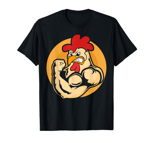 Strong Muscle Chicken Fitness Gym Chickens T-Shirt
