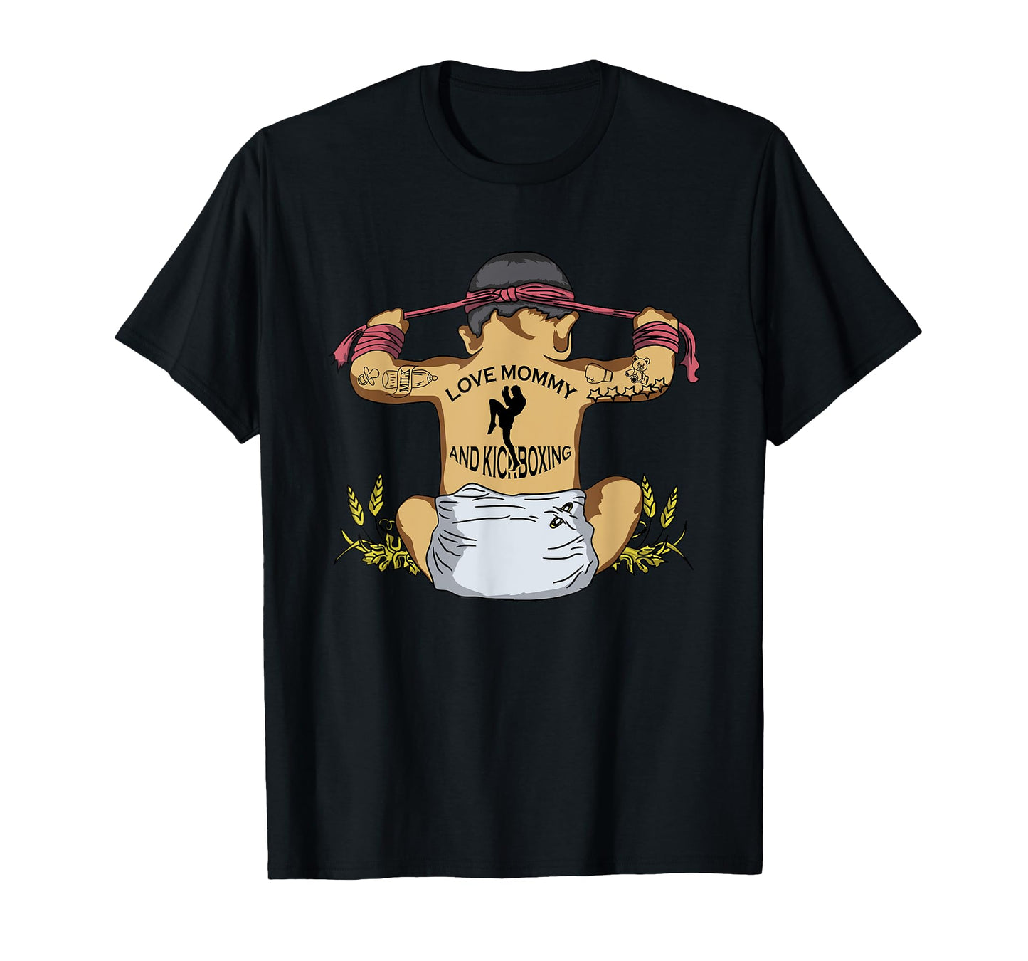 Kickboxing Muay Thai Training Fitness Baby Love Mommy Gift T-Shirt