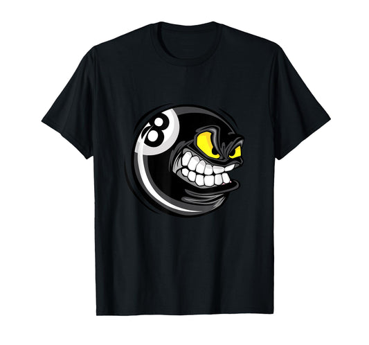 Enjoy Cool Pool Billiards Angry 8 Ball Graphic Designs T-Shirt