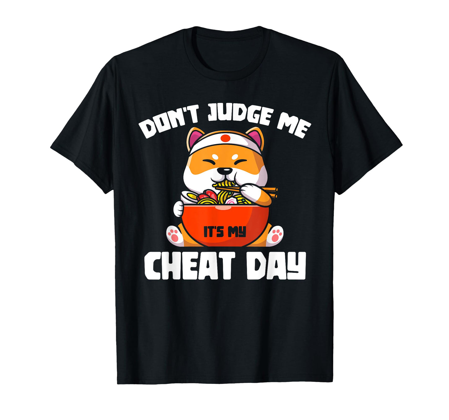 Funny Animal Lover Gift Cute Cat Gym Workout Cheat Day T-Shirt