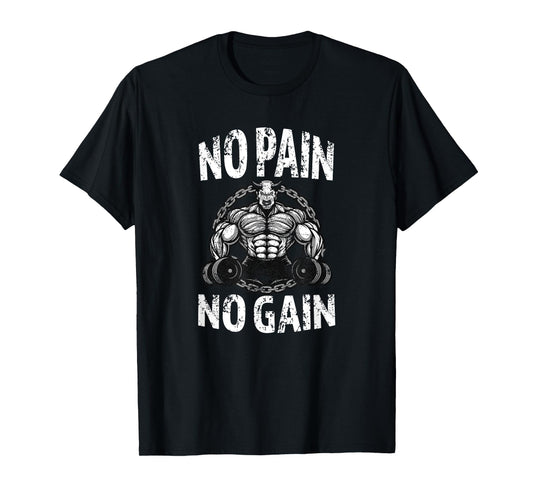 Workout Gym Strong Devil Devil No Pain No Gain T-Shirt