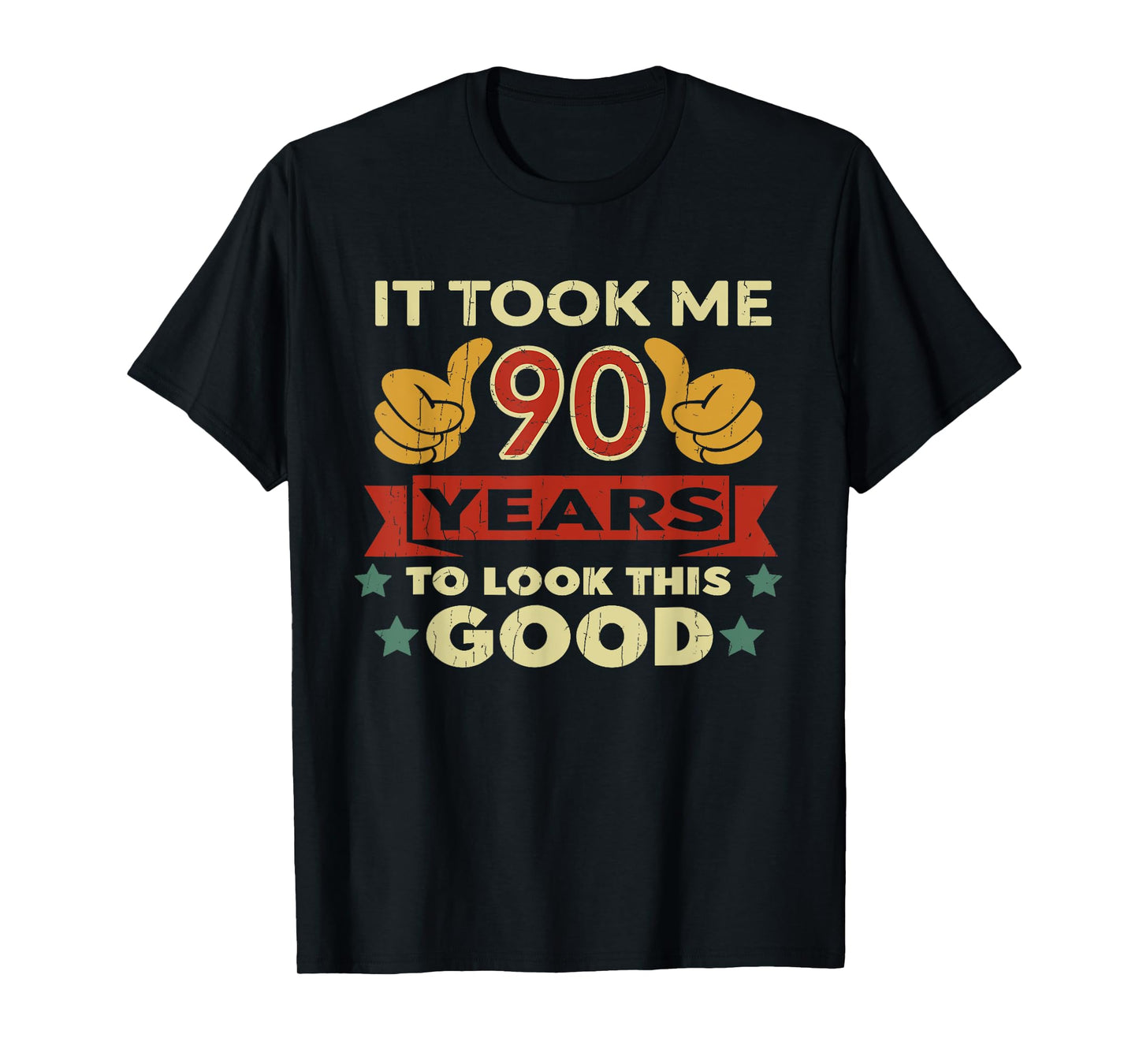 It Took Me 90 Years Vintage 90th Birthday T-Shirt