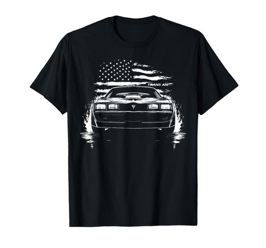 1982 Trans Am Muscle Car Patriotic Flag USA 1980's Trans Am T-Shirt