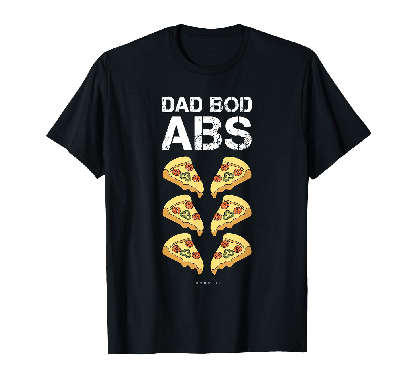 Mens Dad Bod ABS TShirt. Funny Pizza Six Pack Daddy Gym Gift Tee