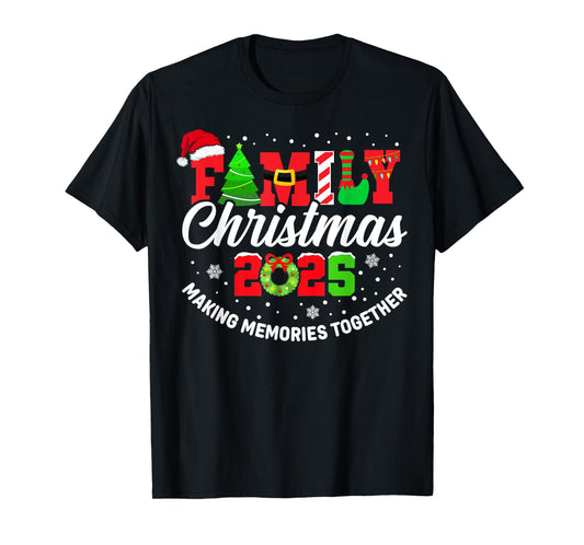 Family Christmas 2025 Matching Tee Xmas Santa Pjs Pajamas T-Shirt