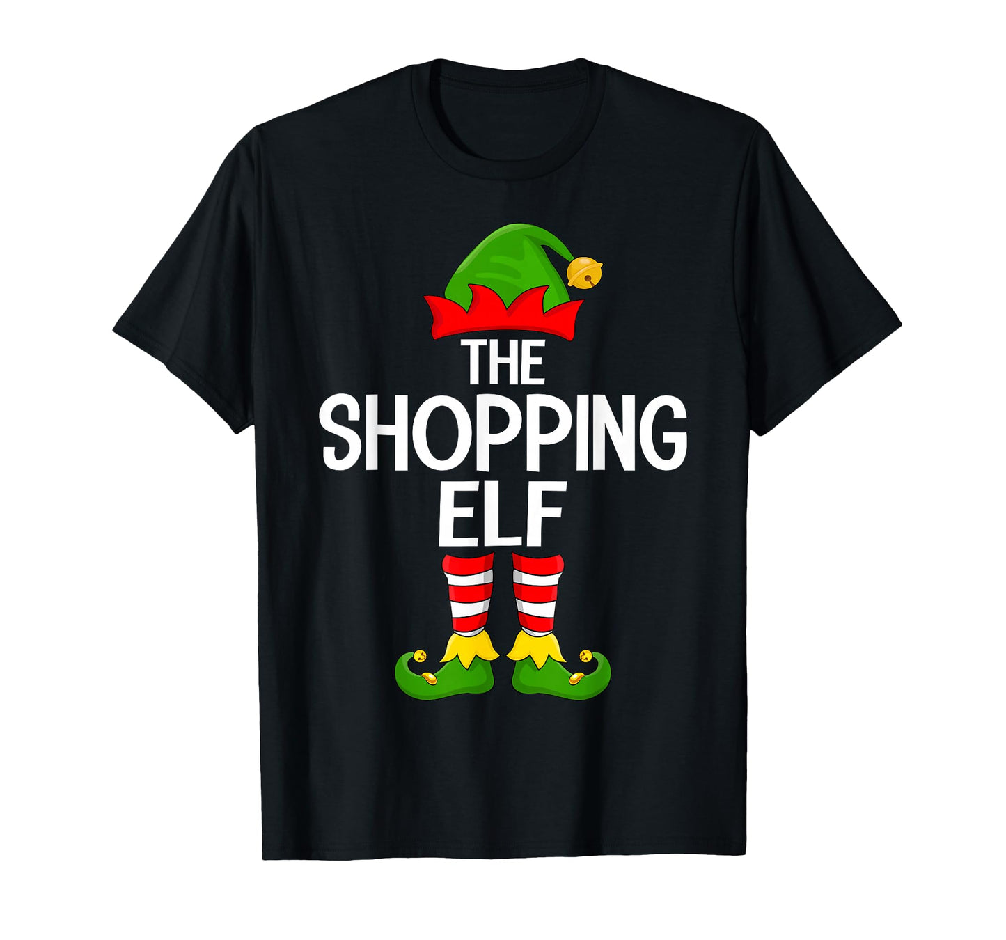 Shopping Elf Xmas Matching Family Elf Squad Christmas T-Shirt