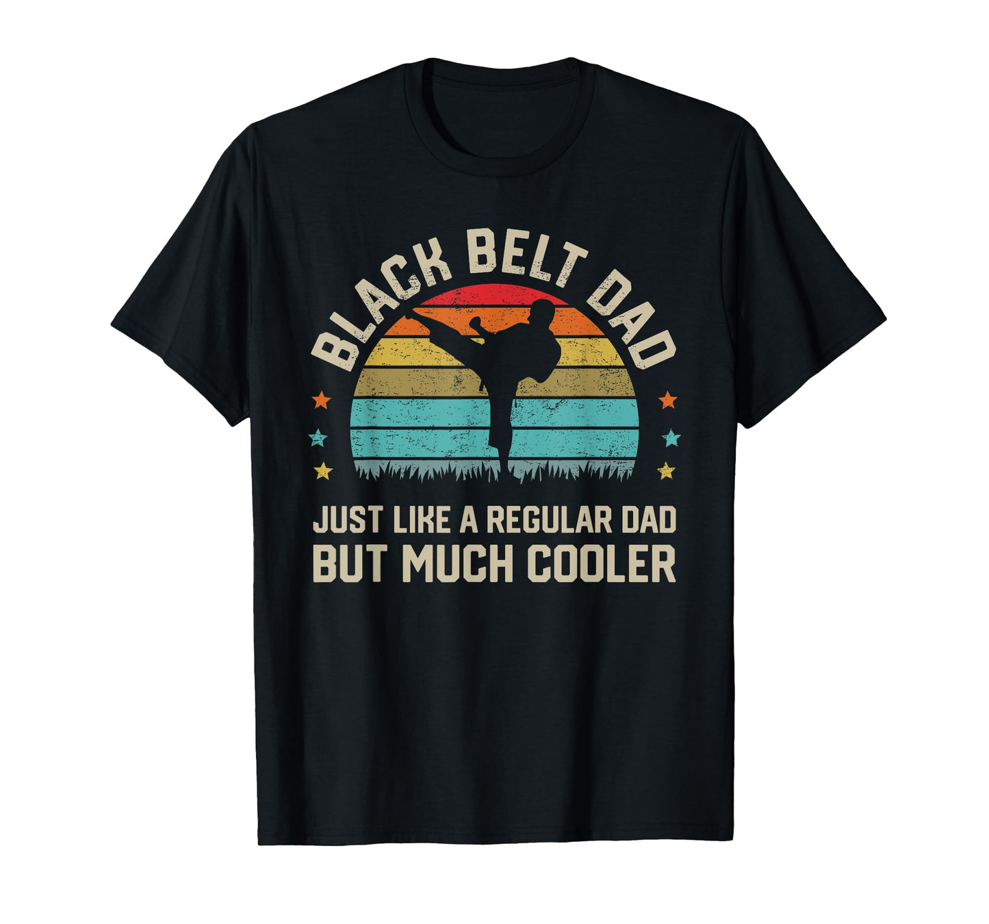 Black Belt Dad Karate Jiu Jitsu Taekwondo Martial Arts Gifts T-Shirt