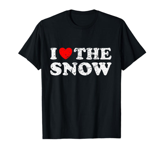 Distressed I Heart The Snow I Love The Snow T-Shirt
