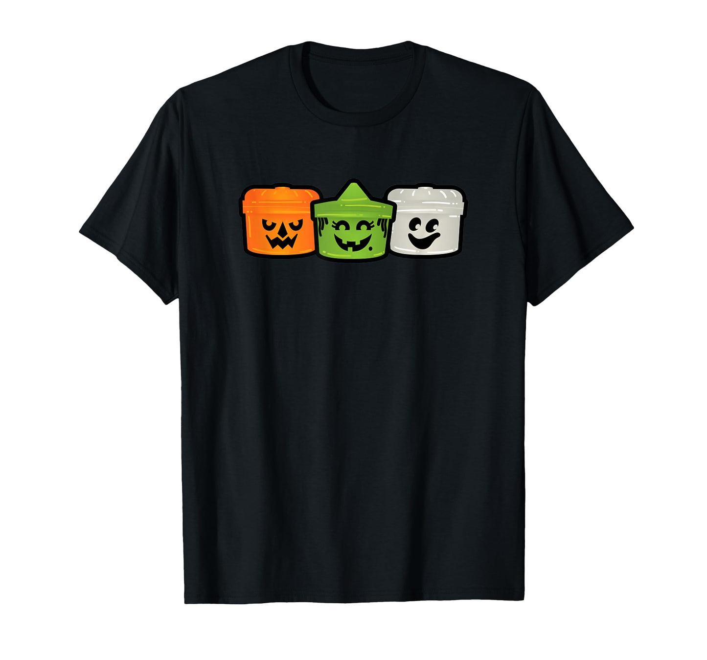 Funny Boo Buckets Halloween Pumpkin Witch and Ghost T-Shirt