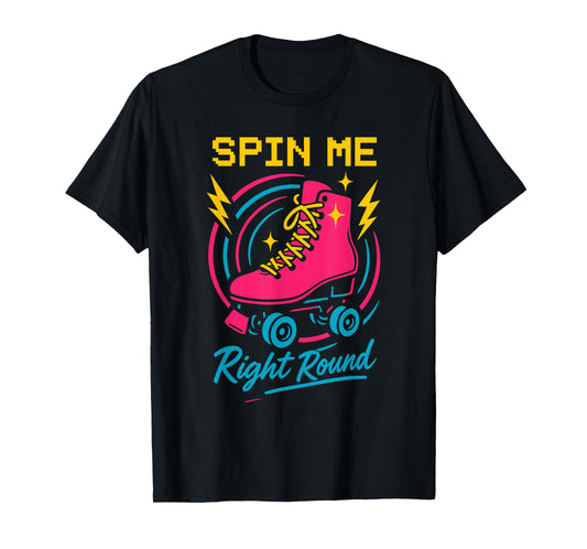 Roller Rink Crew Retro Skate Disco Vibes Rink Life Skating T-Shirt