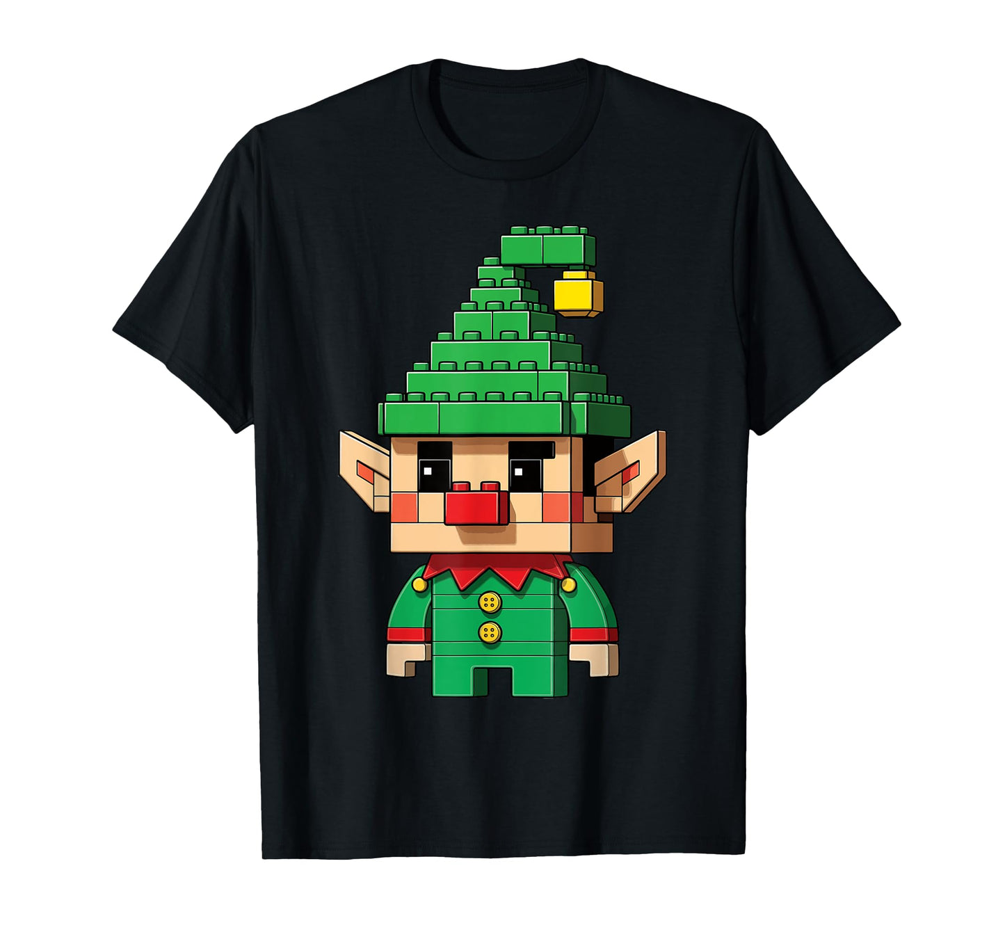 Christmas Elf Block Building Builder Brick Master Builder T-Shirt