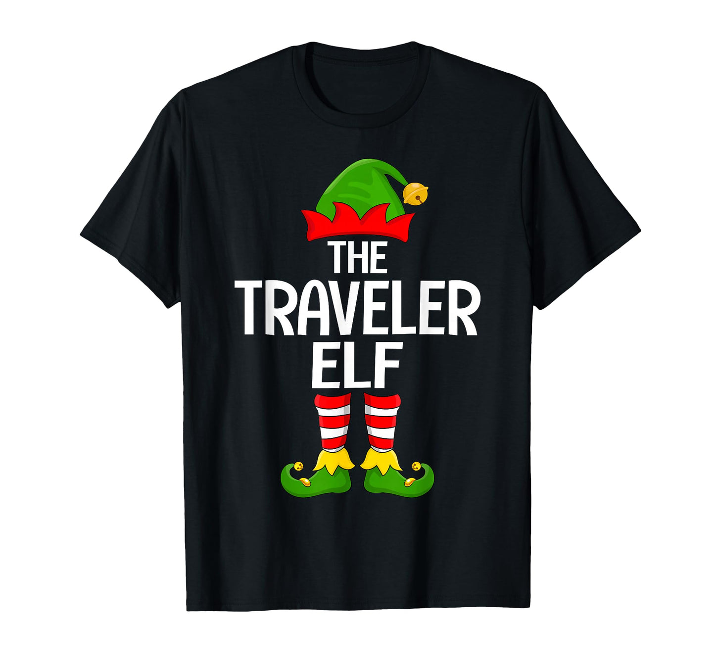Traveler Elf Xmas Matching Family Elf Squad Christmas T-Shirt