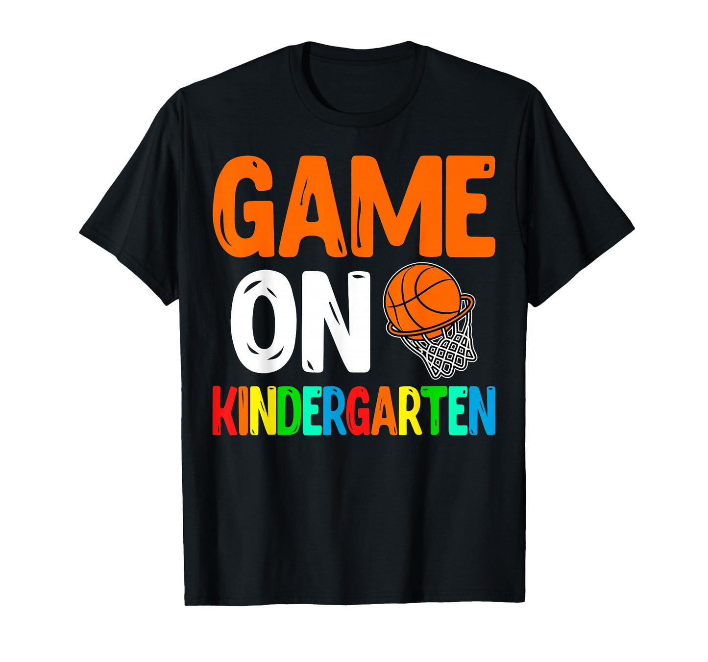 Game On Kindergarten Basketball 100th Day Of School T-Shirt