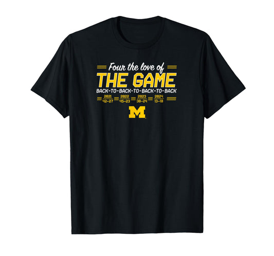 BreakingT Michigan Wolverines Football T-Shirt - Blue, Unisex-Adults & Kids, Short Sleeve, Regular Fit, Small