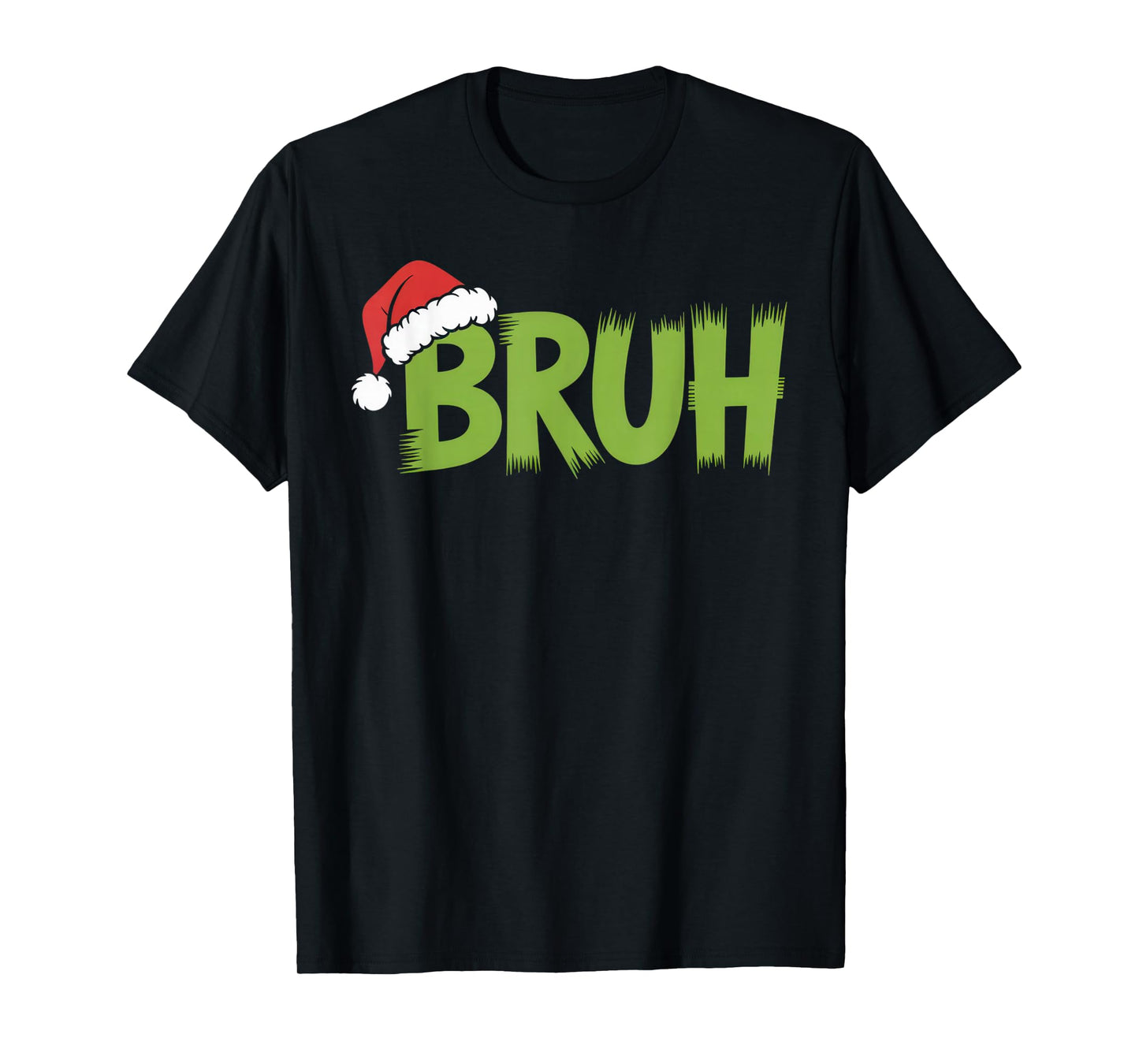 Bruh Santa Hat Christmas Vibe for Chill Teens and Funny T-Shirt