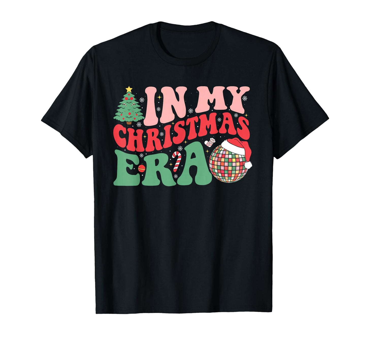 in My Christmas Era Groovy Retro Christmas Family Matching T-Shirt