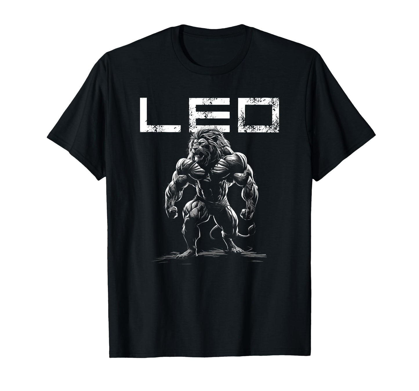 Lion With Muscles Leo Zodiac Workout Gym T-Shirt
