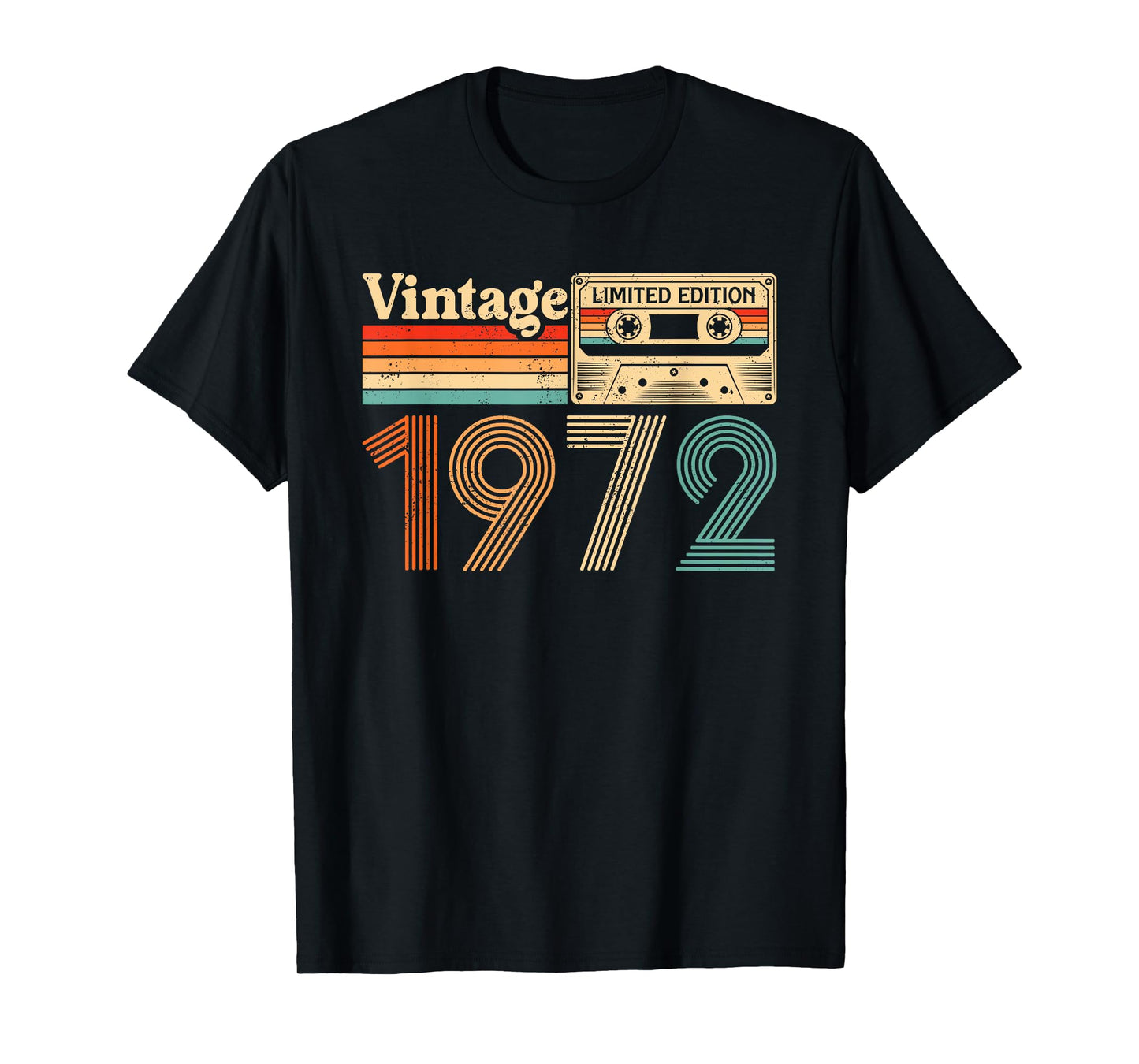 53 Year Old Vintage Born In 1972 53rd Birthday Cassette Tape T-Shirt