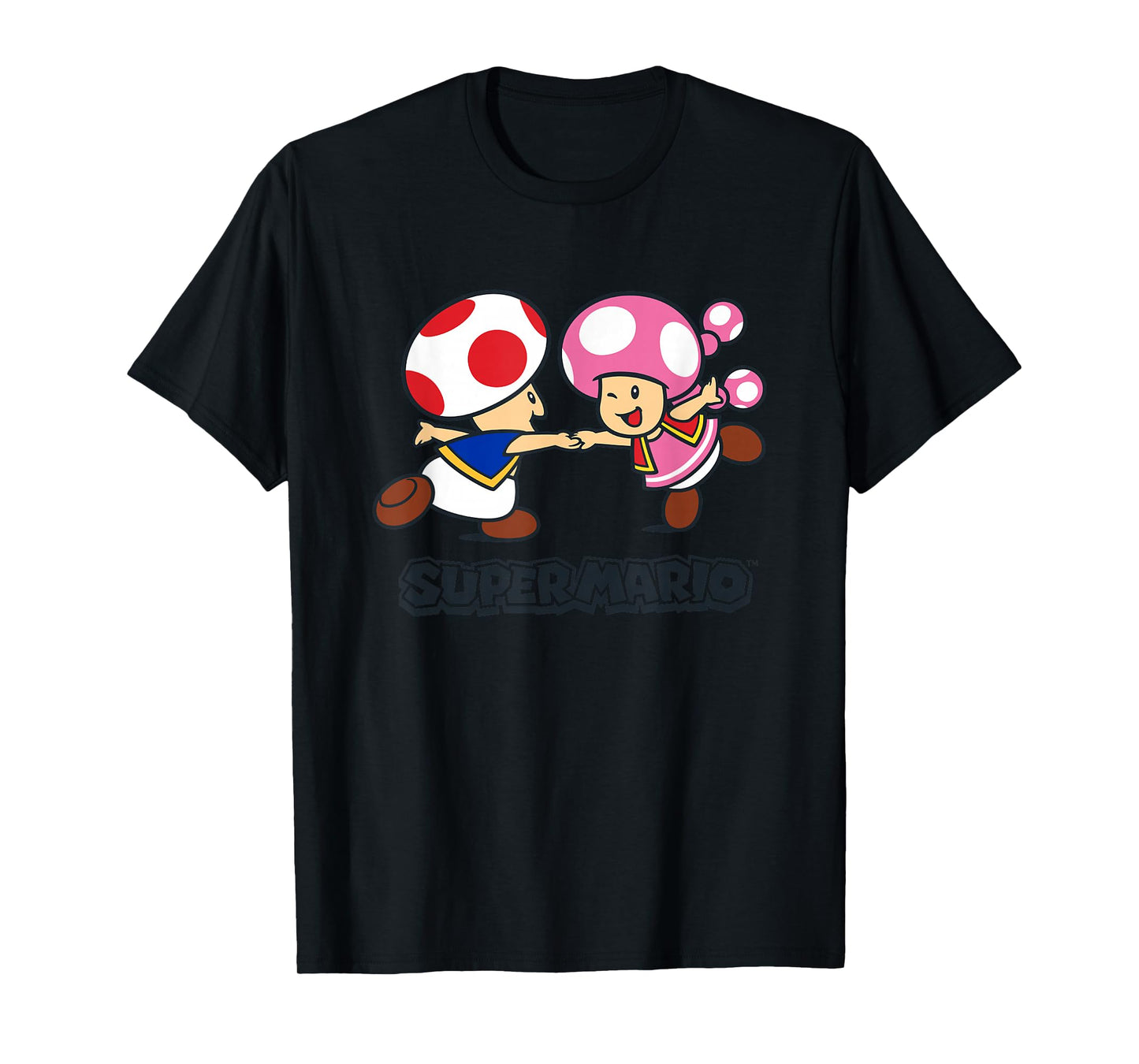 Super Mario Bros Happy Toads Classic Nintendo Duo T-Shirt