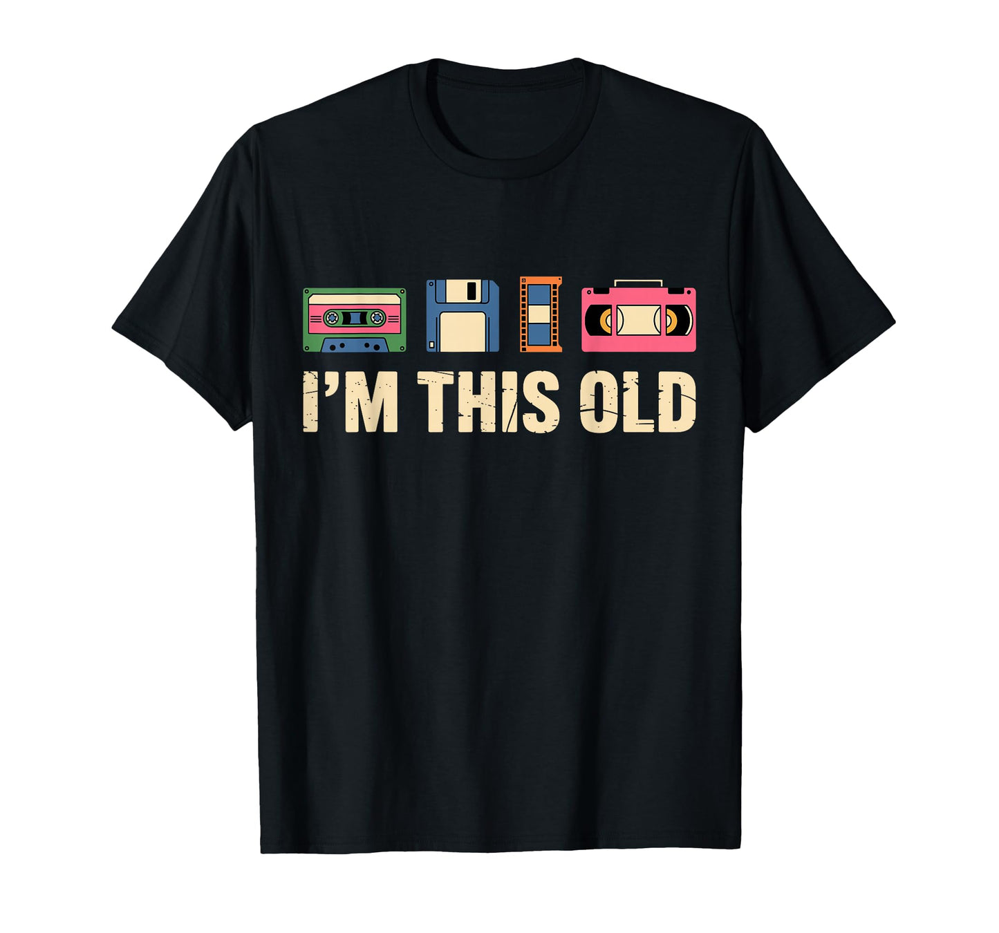 I’m This Old Retro Cassette Tape Funny 80s Mens T-Shirt