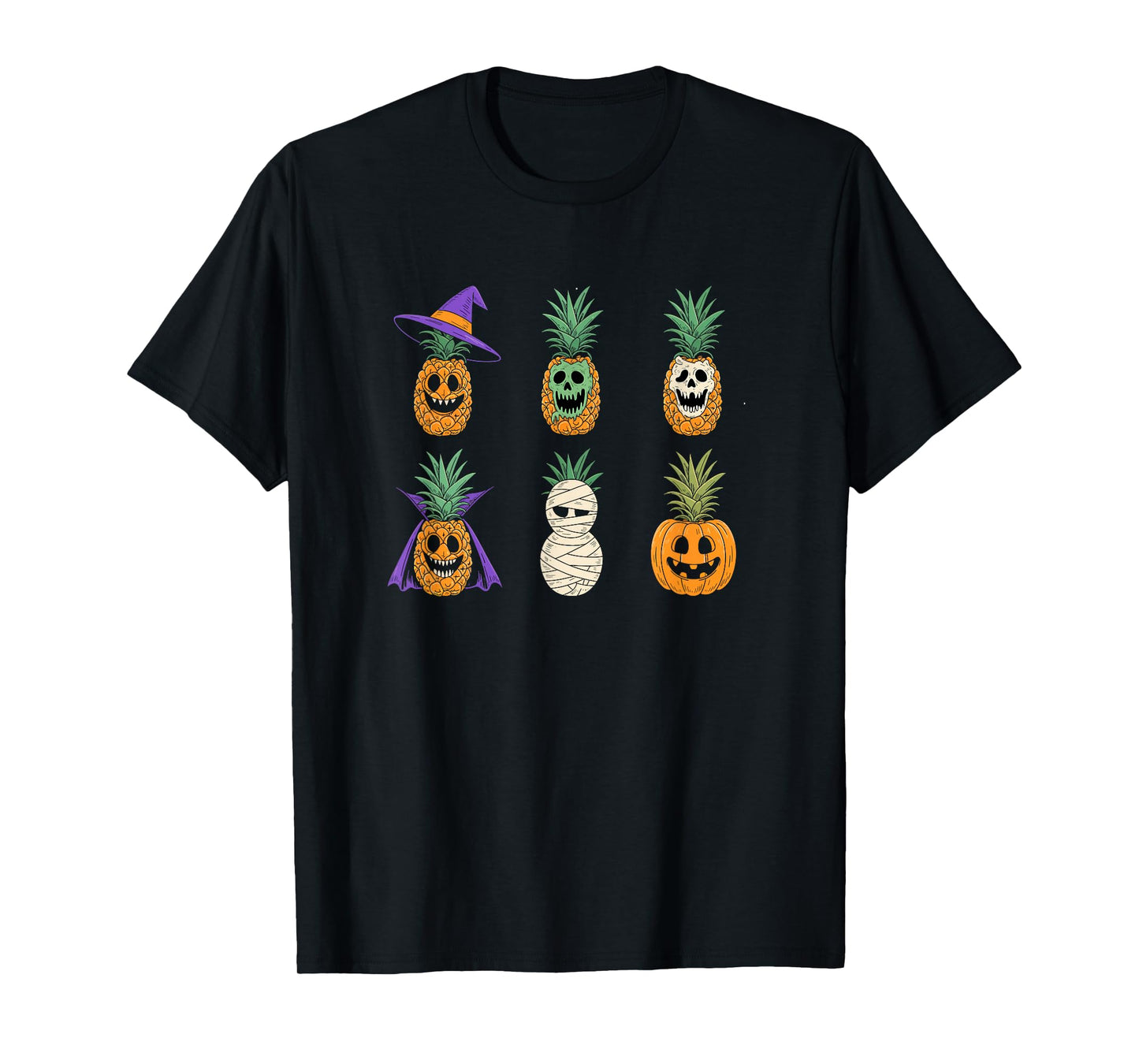 Tropical Halloween Pineapple Jack-o'-Lantern Variety Pack T-Shirt