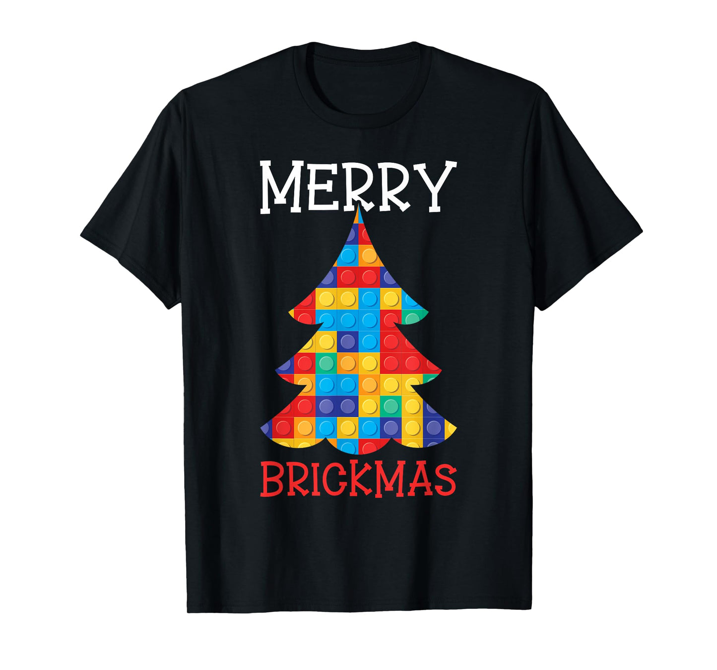 Merry Brickmas Block Building Brick Christmas Master Builder T-Shirt
