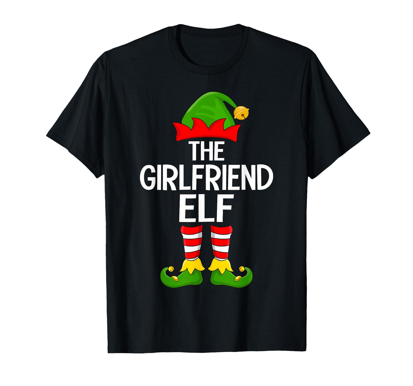 Girlfriend Elf Xmas Matching Family Elf Squad Christmas T-Shirt