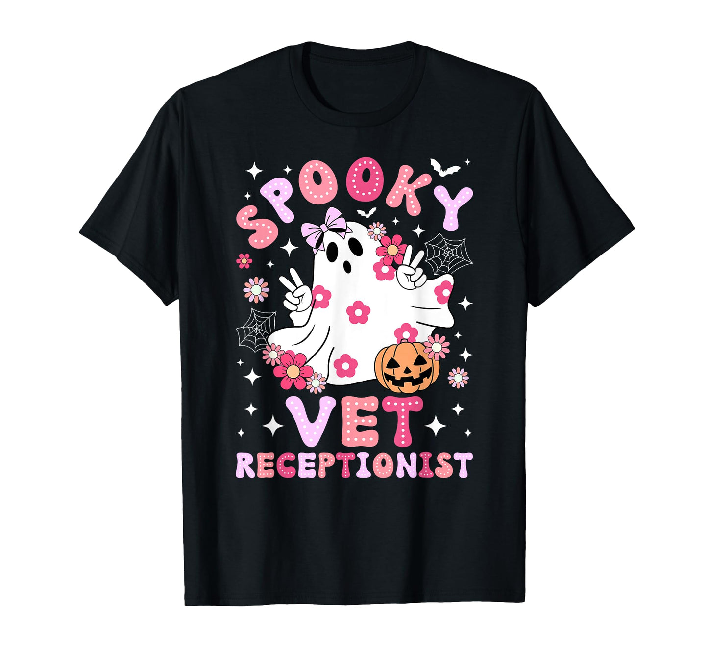 Spooky Vet Receptionist Halloween Veterinarian Receptionist T-Shirt