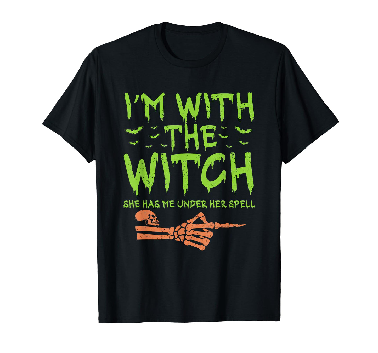 I'm with The Witch Funny Halloween Couple Costume Party T-Shirt