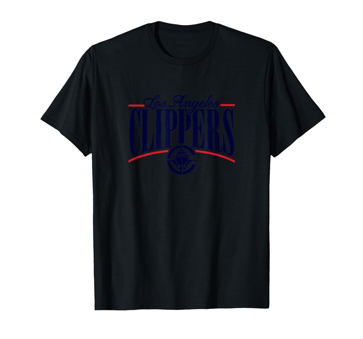 NBA - Los Angeles Clippers Logo Arch Red Blue And White T-Shirt