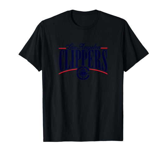 NBA - Los Angeles Clippers Logo Arch Red Blue And White T-Shirt