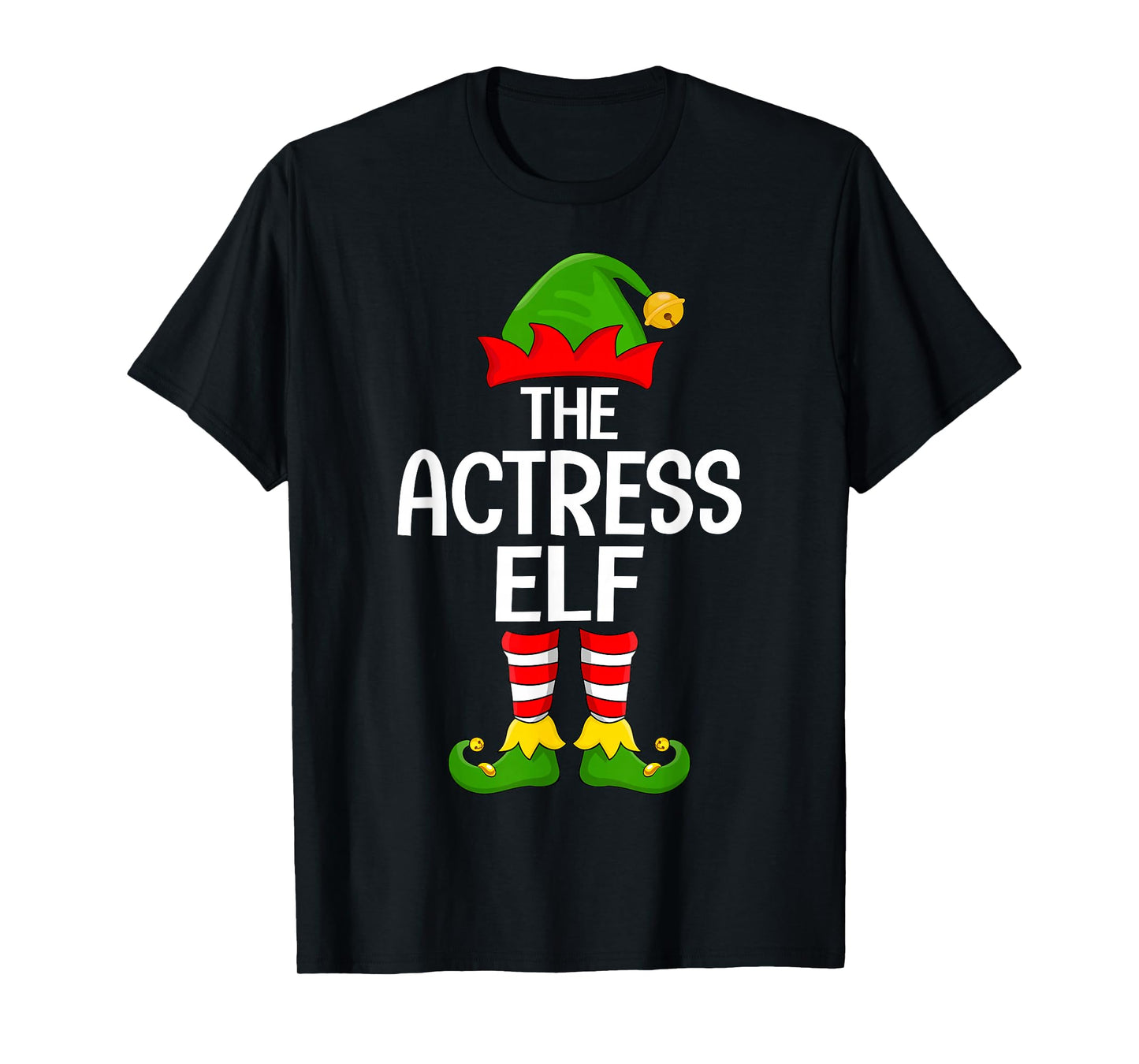 Actress Elf Xmas Matching Family Elf Squad Christmas T-Shirt
