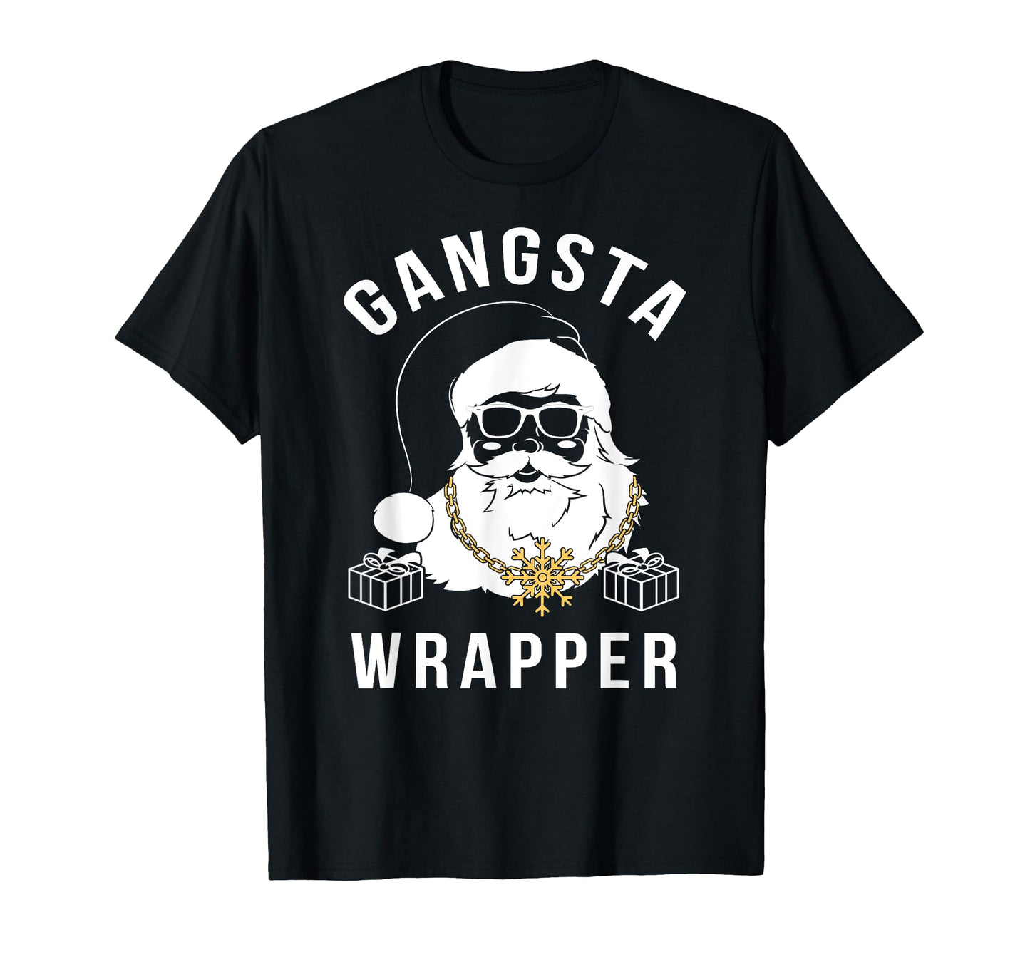 Gangsta Wrapper Gangster Santa Funny Christmas T-Shirt