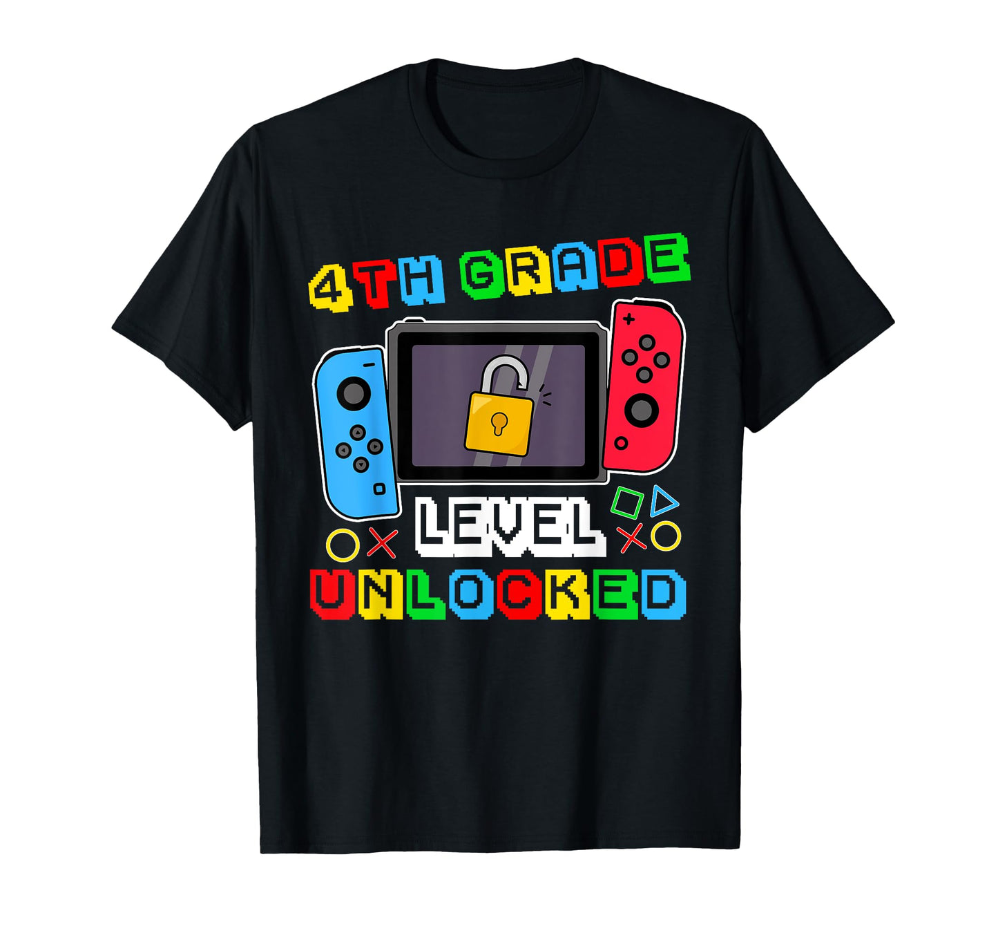 4th grade Level Unlocked Gamer Back to School Boy T-Shirt