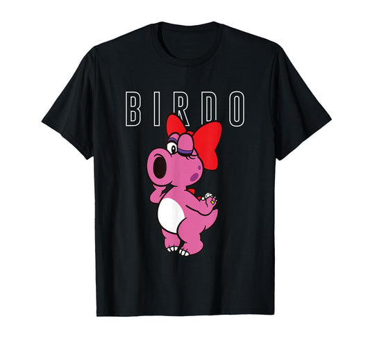 Super Mario Bros Birdo Big Pink Portrait Simple Text T-Shirt