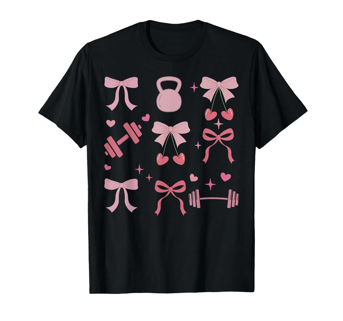 Coquette Bow Workout Weightlifting Gym Fitness Deadlift T-Shirt