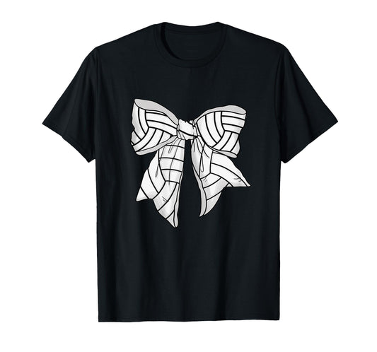Coquette Volleyball Bow for Teen Girls Sports Mom Women T-Shirt