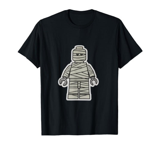 Halloween Building Brick Man - Mummy T-Shirt