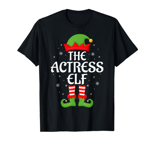 Actress Elf Xmas Family Matching Elf Squad Christmas T-Shirt