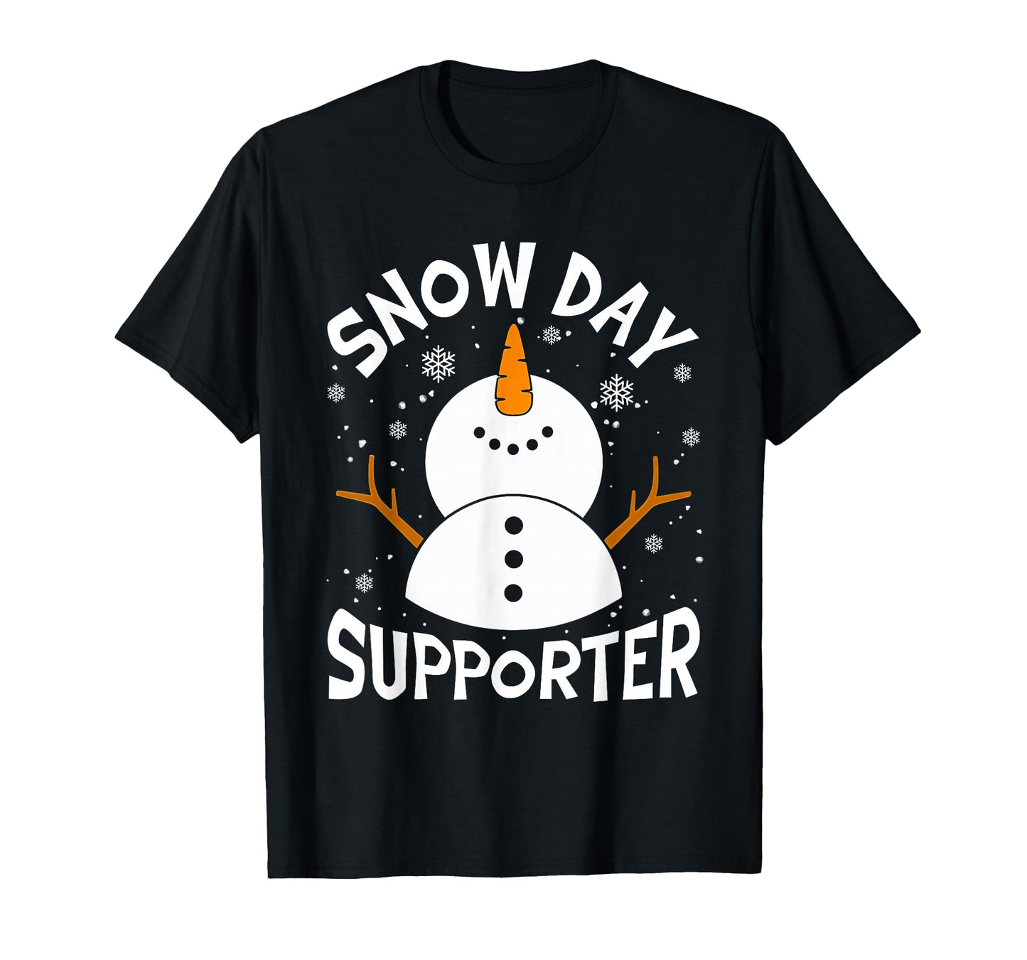 Snow Day Supporter Snowflake Funny Teacher Christmas Pajamas T-Shirt