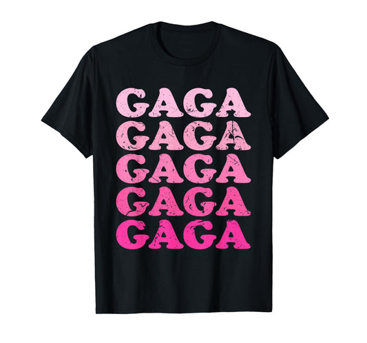 Retro Gaga First Name Personalized Gaga Groovy Vintage T-Shirt