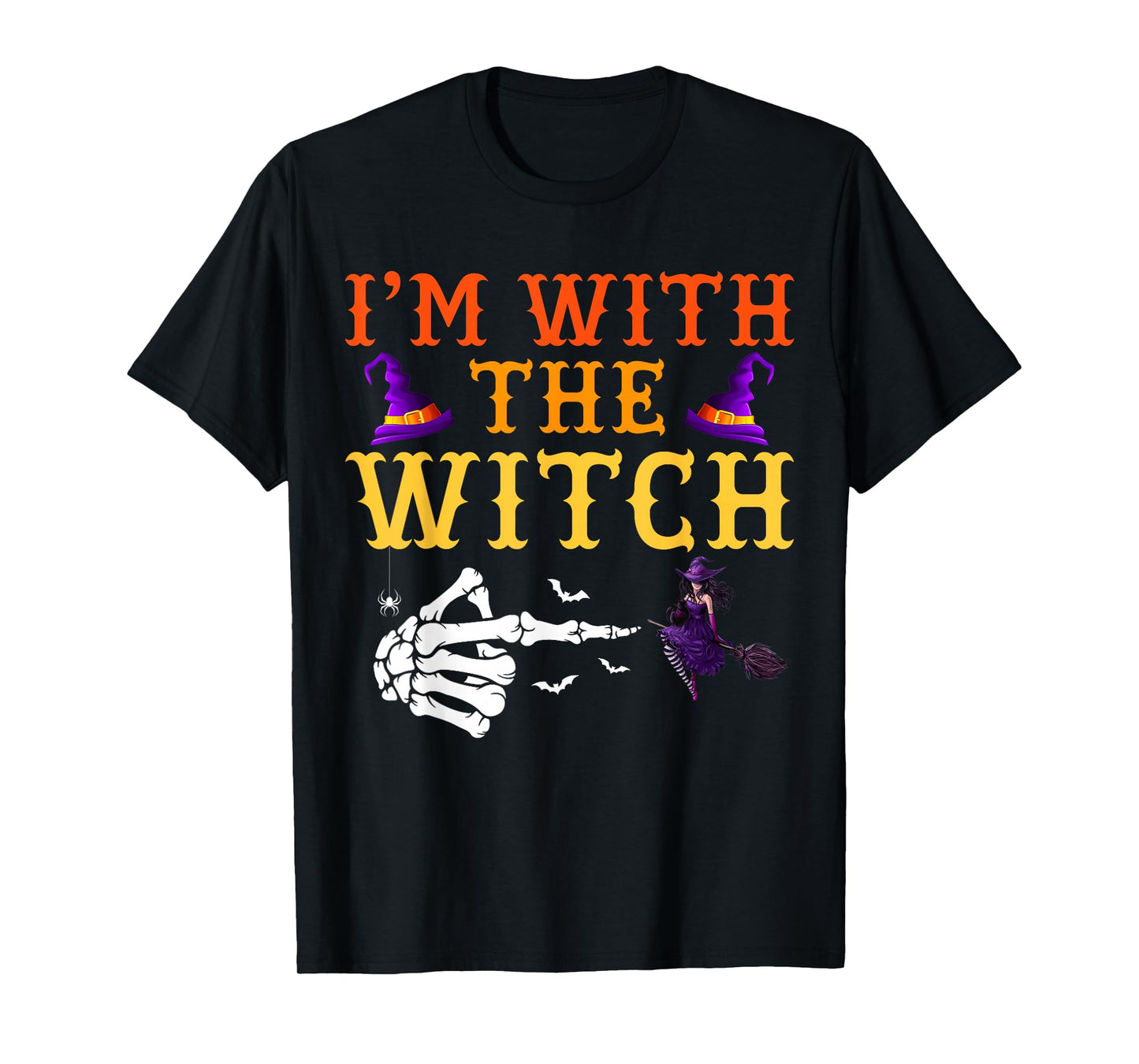 I'm with The Witch Couple Costume Halloween T-Shirt