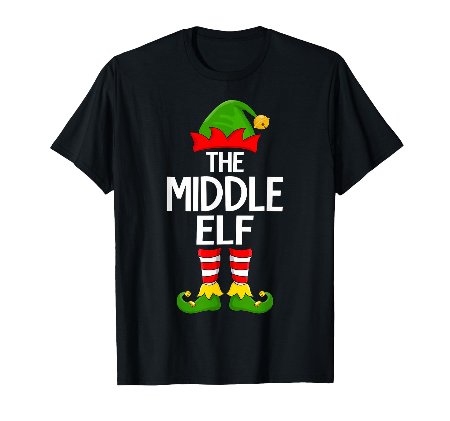 Middle Elf Xmas Matching Family Elf Squad Christmas T-Shirt