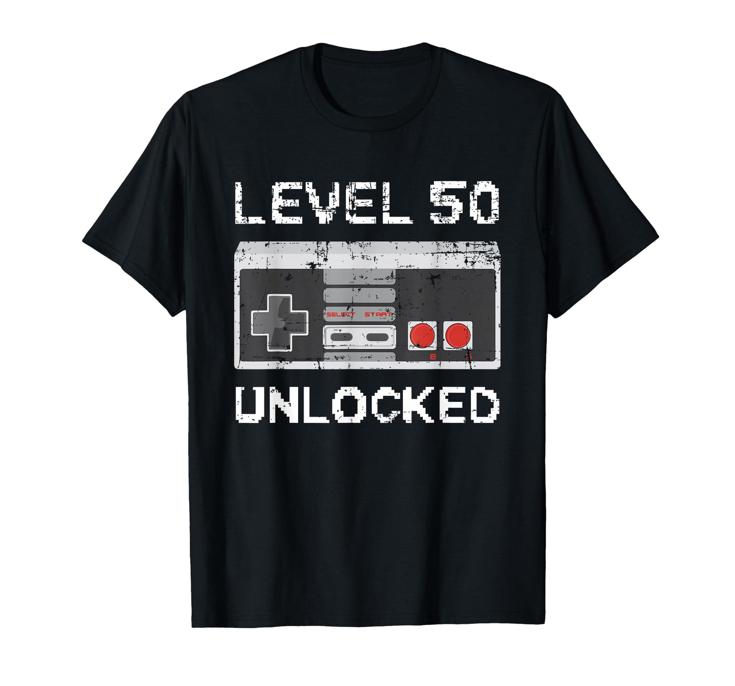 Level 50 Unlocked 50th Birthday Tee 50 Years Old T-Shirt