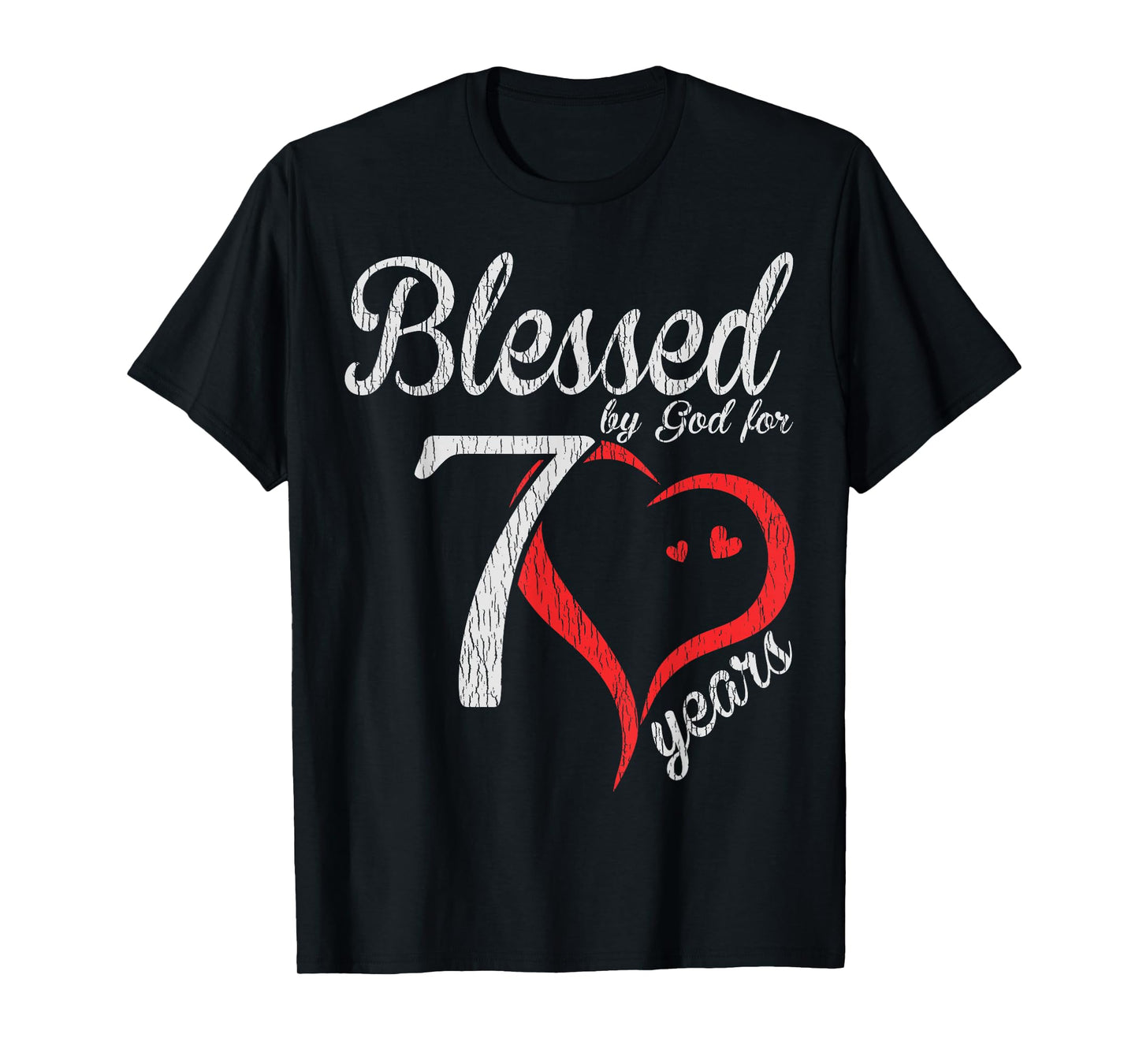 Vintage 70th Birthday Blessed By God, Happy Birthday Gift T-Shirt