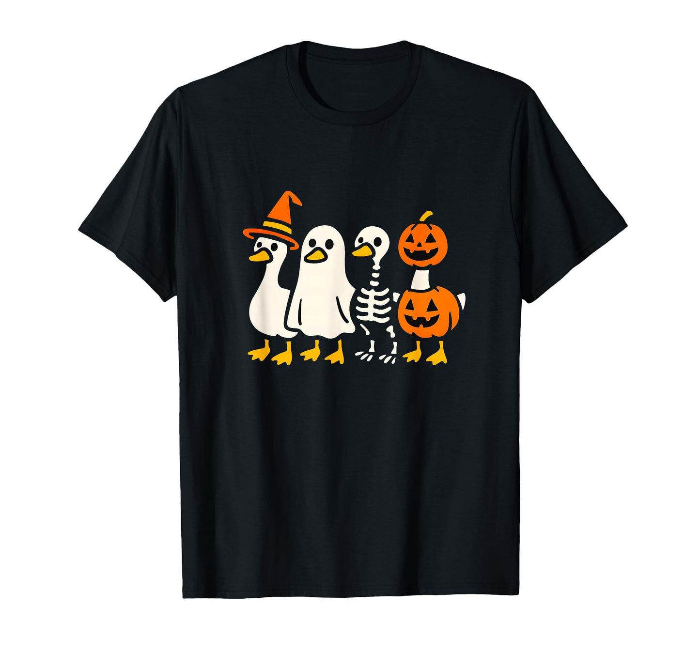 Spooky Goose Halloween Silly Meme Funny Women Kids T-Shirt